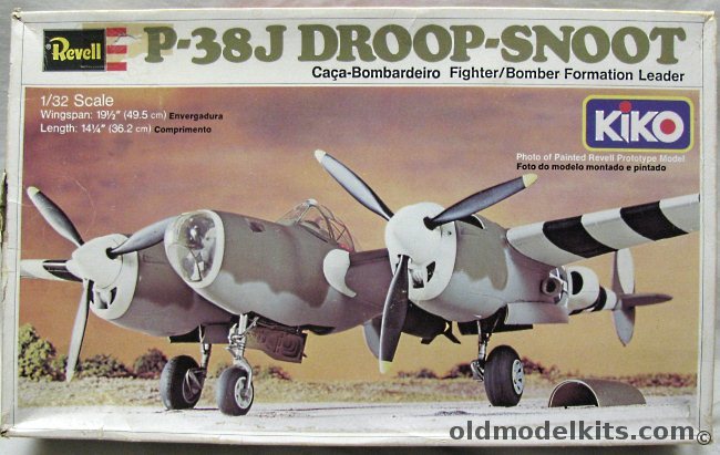 Revell 1/32 Lockheed P-38J Droop-Snoot, H262 plastic model kit